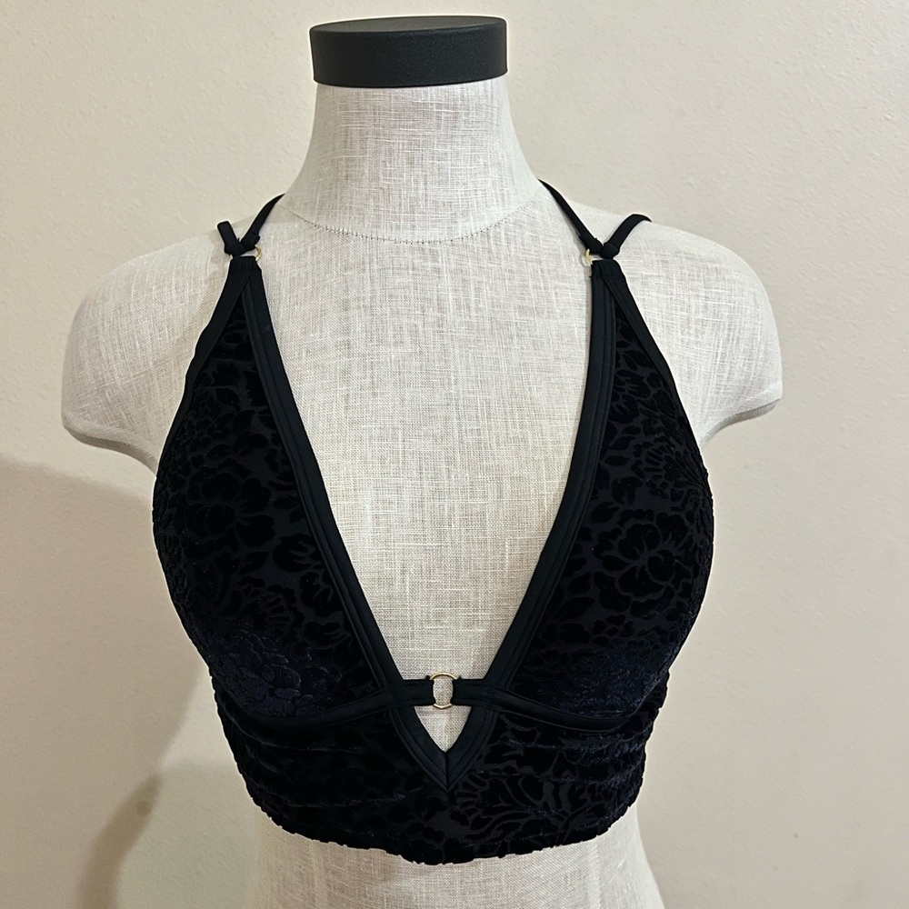Victoria's Secret Black Velvet Detail Bralette